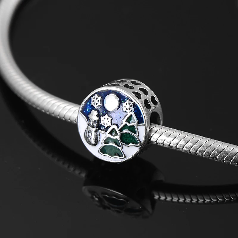 Merry Christmas 925 Sterling Silver Pretty Enamel snowman tree fine Beads Charm Jewelry making Fit Original Pandora Bracelet
Merry Christmas 925 Sterling Silver Pretty Enamel snowman tree fine Beads Charm Jewelry making Fit Original Pandora Bracelet