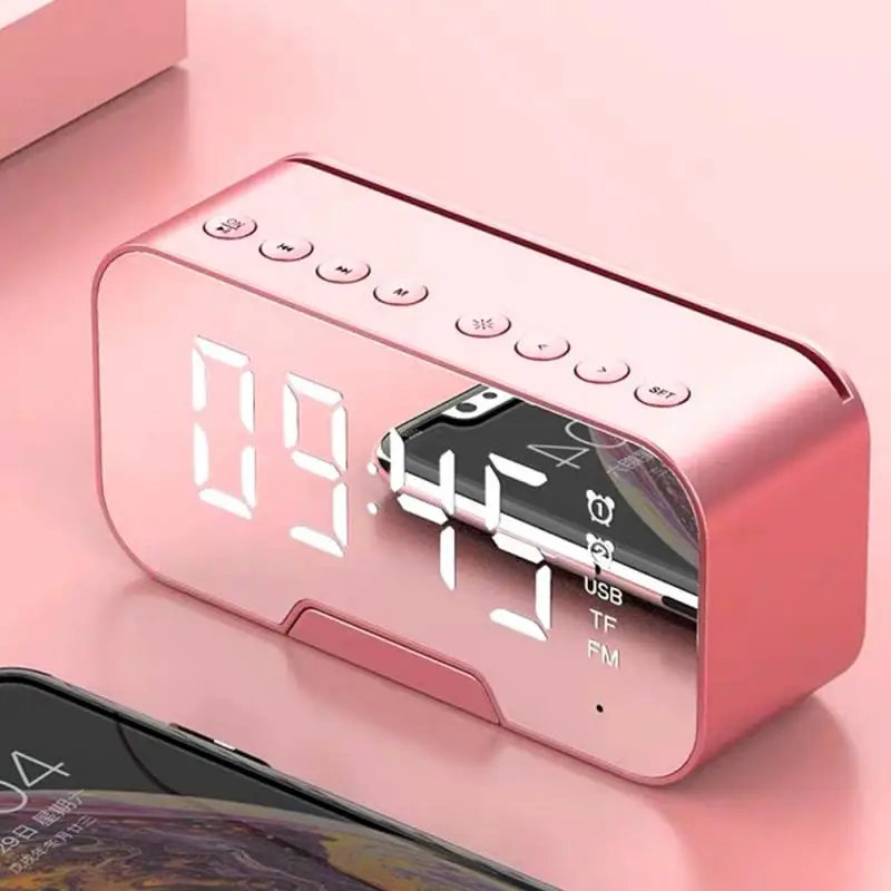 Mirror Alarm Clock LED Digital Clock Bluetooth Speaker With Radio LED Mirror Wireless Subwoofer Music Player Table Clock
Mirror Alarm Clock LED Digital Clock Bluetooth Speaker With Radio LED Mirror Wireless Subwoofer Music Player Table Clock