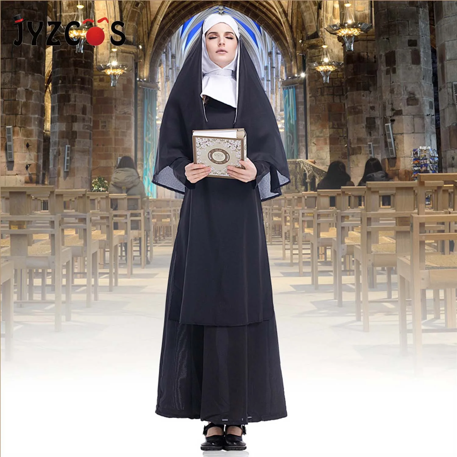 JYZCOS Virgin Mary Nun Cosplay Costumes Adult Long Black Scary Nuns Ghost Clothes Uniform Halloween Party Horror Latex Props
JYZCOS Virgin Mary Nun Cosplay Costumes Adult Long Black Scary Nuns Ghost Clothes Uniform Halloween Party Horror Latex Props