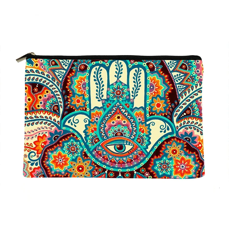 Women Hamsa Hand Printed Make up bag Fashion Women Cosmetics Organizer Bag for Travel Colorful Storage Bag for Lady Bag
Women Hamsa Hand Printed Make up bag Fashion Women Cosmetics Organizer Bag for Travel Colorful Storage Bag for Lady Bag