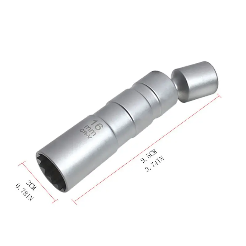 Universal 16mm Point Remover Wrench Magnetic Spark Plug Sleeve Socket Car Repair