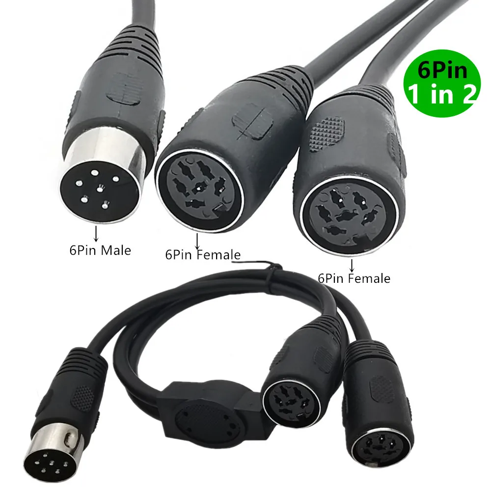 Кабель для передачи данных MIDI Din 6P 1 к 2 разъемы 1 штекер к 2 гнезда кабель DIN штекер-гнездо 0,5 м/50 см
Кабель для передачи данных MIDI Din 6P 1 к 2 разъемы 1 штекер к 2 гнезда кабель DIN штекер-гнездо 0,5 м/50 см