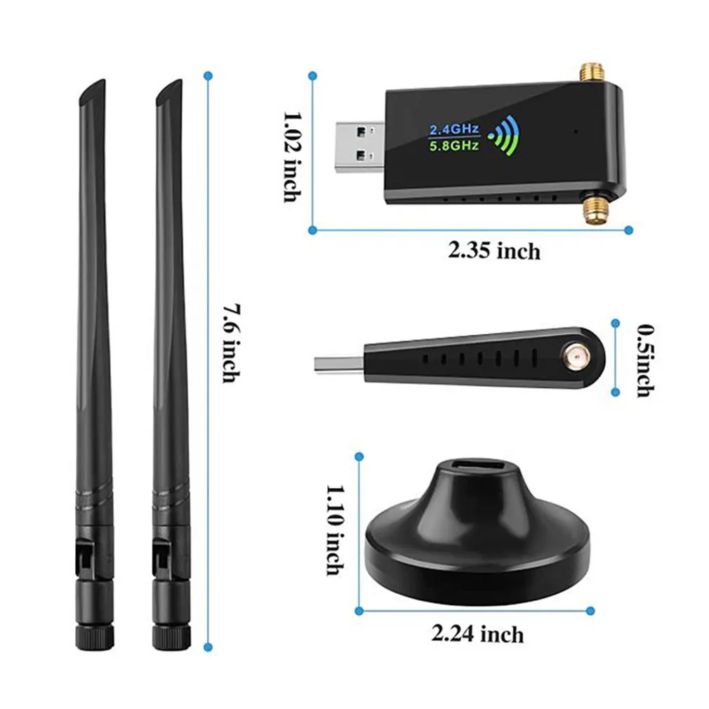 USB Wireless Network Card Wireless Network Transmitter Adapter M11200S-1200M Driver-free Dual-frequency 5GHZ
USB Wireless Network Card Wireless Network Transmitter Adapter M11200S-1200M Driver-free Dual-frequency 5GHZ
