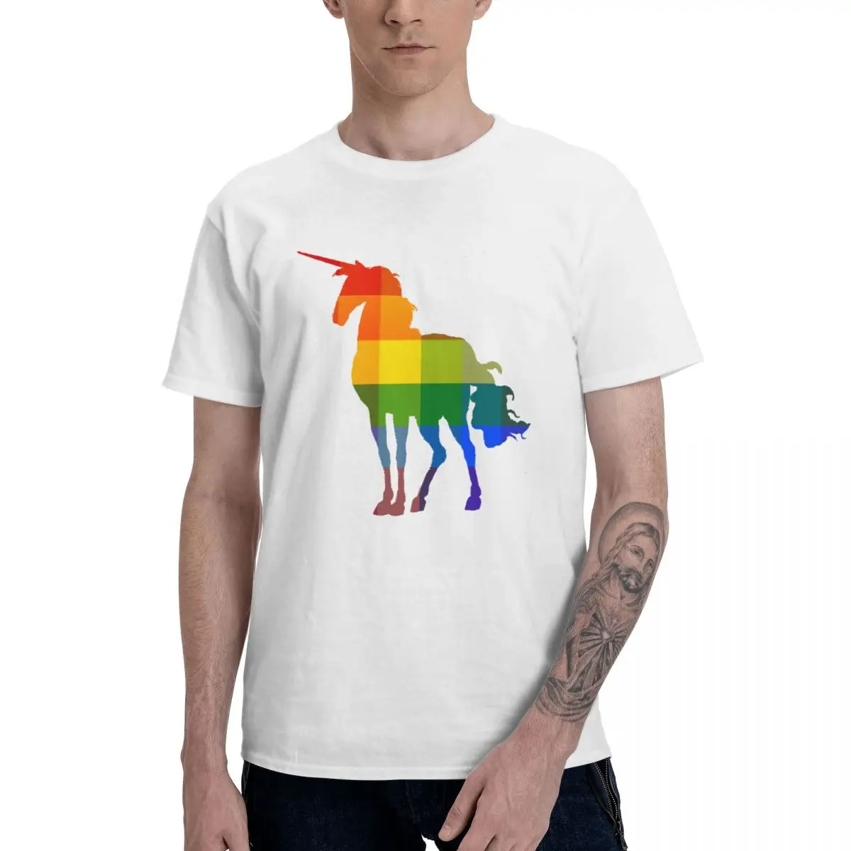 Rainbow Plaid Unicorn LGBT Pride Aesthetic Clothes Men's Basic Short Sleeve T-Shirt Graphic Funny Tops
Rainbow Plaid Unicorn LGBT Pride Aesthetic Clothes Men's Basic Short Sleeve T-Shirt Graphic Funny Tops