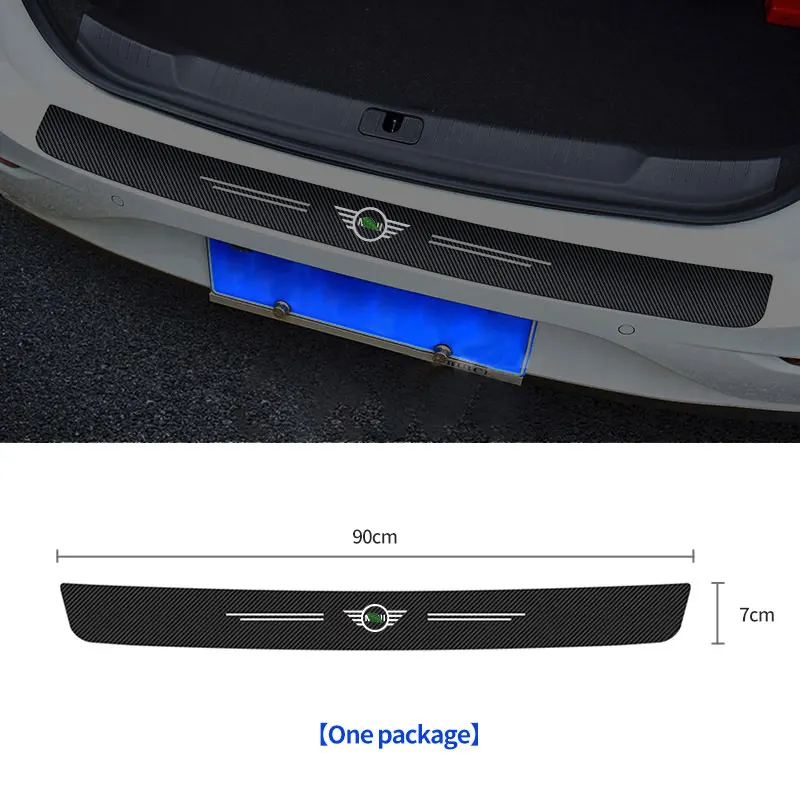 Наклейки защитные из углеродного волокна на задний бампер автомобиля для BMW Mini