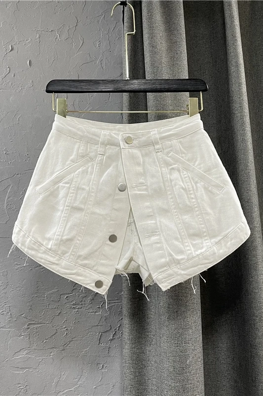 White Denim Short Pantskirt for Women Summer 2021 High Waist Breasted A Line Shorts Female Wide Leg Biker Jeans Shortskirt
White Denim Short Pantskirt for Women Summer 2021 High Waist Breasted A Line Shorts Female Wide Leg Biker Jeans Shortskirt