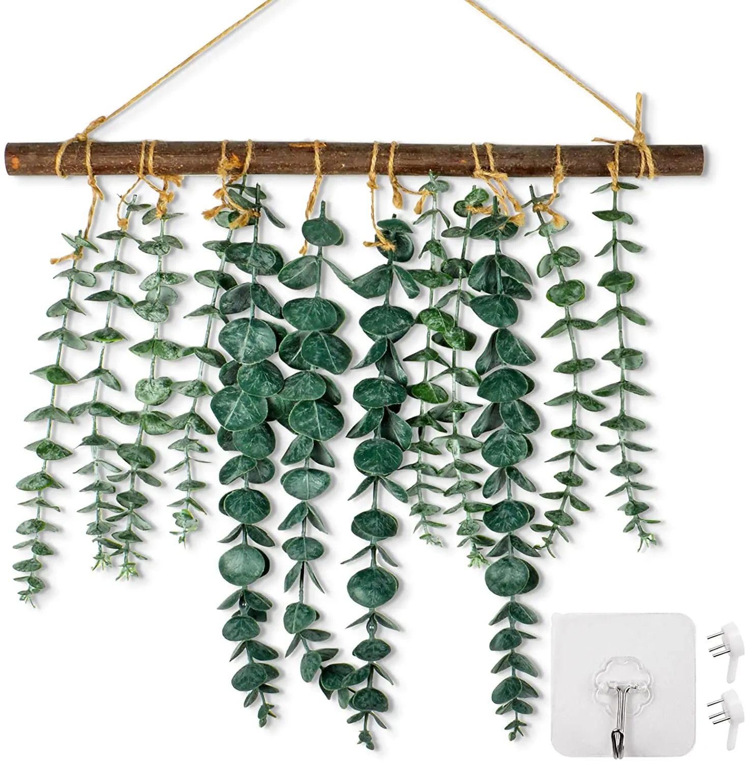 Artificial Eucalyptus Wall Hanging Decor, Fake Eucalyptus Leaves Greenery Farmhouse Rustic Boho Wall Decor for Home Decorations
Artificial Eucalyptus Wall Hanging Decor, Fake Eucalyptus Leaves Greenery Farmhouse Rustic Boho Wall Decor for Home Decorations