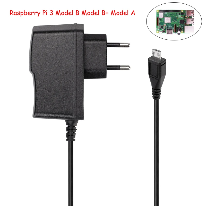 Raspberry Pi 3 Power Supply AC/DC Adapter 5.1V 3A PSU Micro USB Charger for Raspberry Pi 3 Model B B+ A+ Plus
Raspberry Pi 3 Power Supply AC/DC Adapter 5.1V 3A PSU Micro USB Charger for Raspberry Pi 3 Model B B+ A+ Plus
