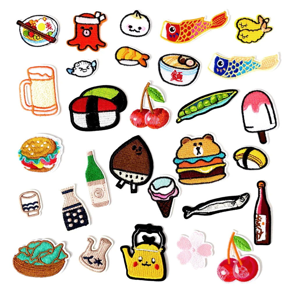 Fish Sushi Food Iron On Patch Clothing Embroidered Sewing Applique Sew On Fabric Badge Apparel Accessories Patches
Fish Sushi Food Iron On Patch Clothing Embroidered Sewing Applique Sew On Fabric Badge Apparel Accessories Patches
