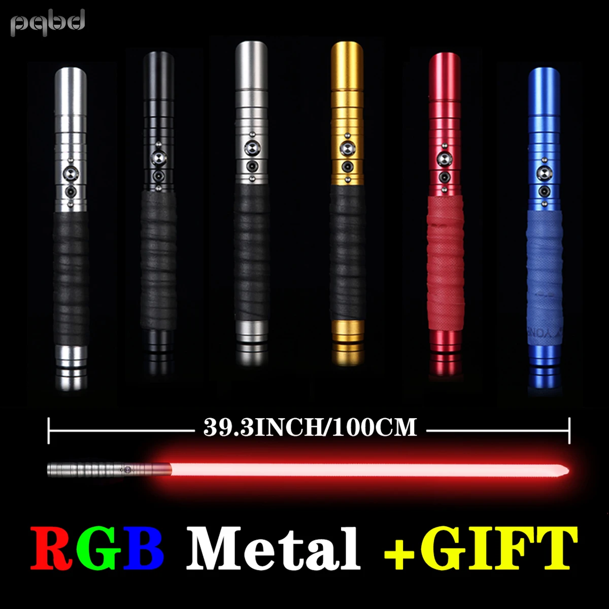 Лазерный меч pqbd RGB металлический световой 11 цветов изменяющийся тяжелый дуэль 3