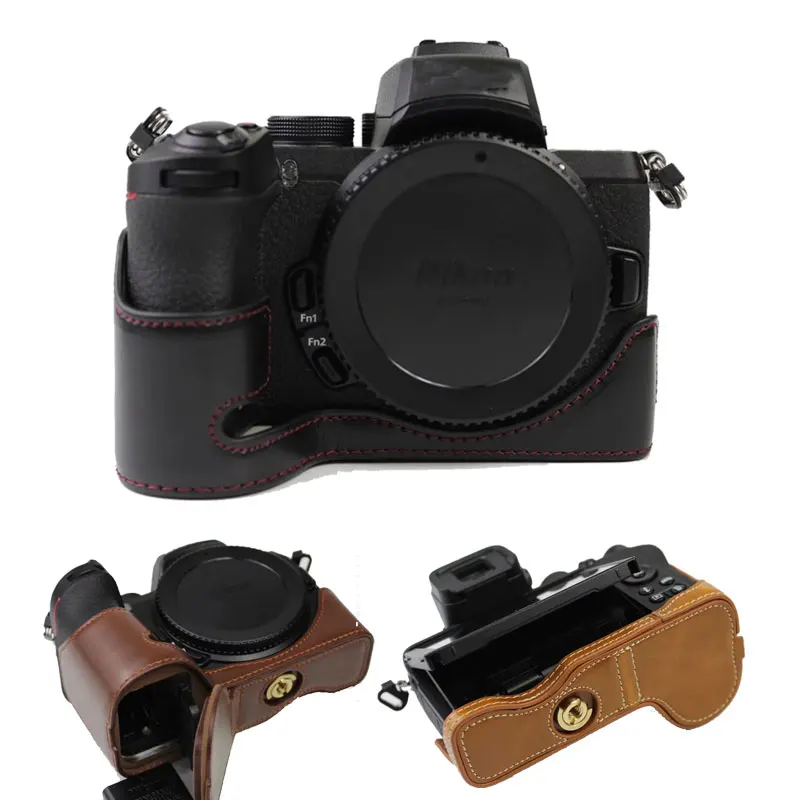 Чехол для камеры Nikon Z50 из искусственной кожи с отверстием батарейки | Электроника