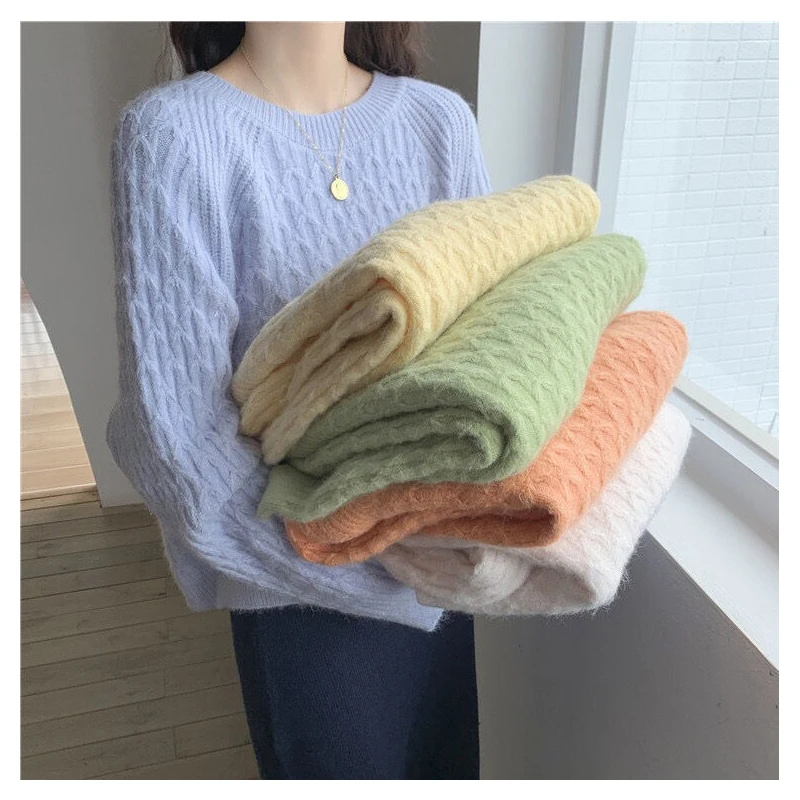 Candy Color Casual Sweater Women's Pullover New Autumn Korean Style Loose Short Student Bottoming Sweater Long-sleeved Female
Candy Color Casual Sweater Women's Pullover New Autumn Korean Style Loose Short Student Bottoming Sweater Long-sleeved Female