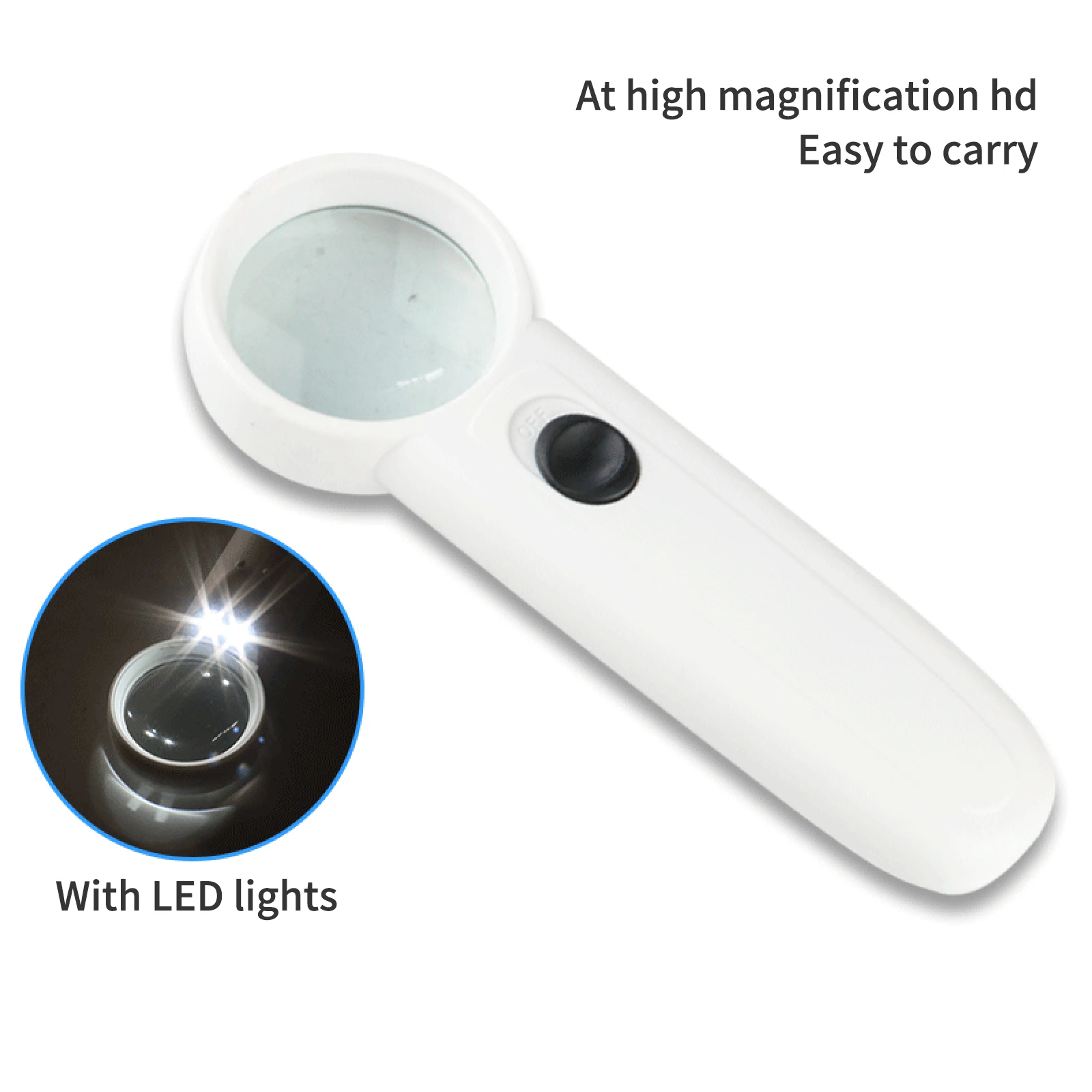 New Handheld Reading Magnifying Glass With Two LED Lights 5-Time Lighted Magnifier For Seniors Reading Working Low Vision
New Handheld Reading Magnifying Glass With Two LED Lights 5-Time Lighted Magnifier For Seniors Reading Working Low Vision