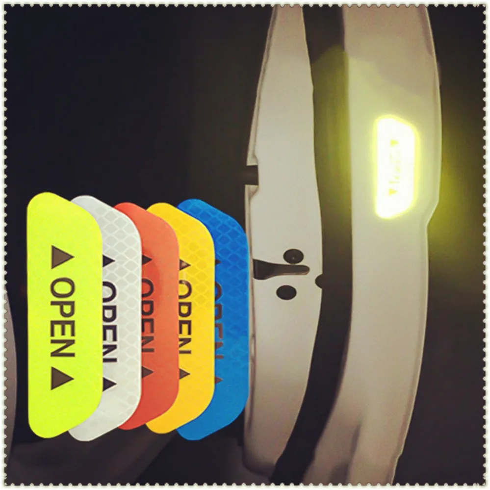 auto 2019 new Car Door OPEN Reflective Tape Warning Mark Notice Sticker for Hyundai CCS NEOS-3 Accent SR HND-4 Blue-Will i-blue |
