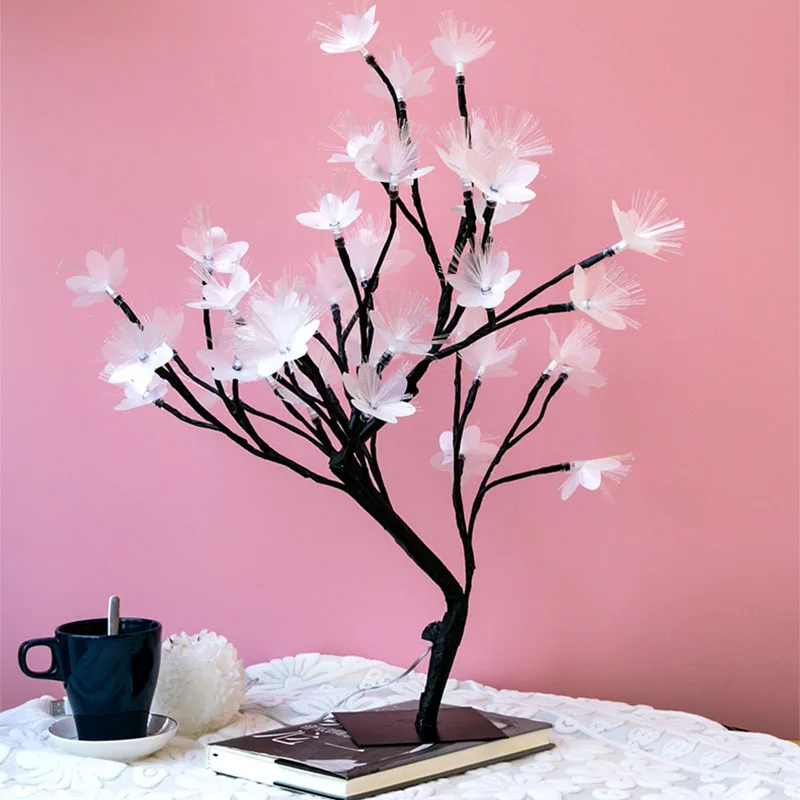 24 LED table lamp cherry blossom style USB powered tree light Christmas fairy desk lamp bedroom living room decoration lights
24 LED table lamp cherry blossom style USB powered tree light Christmas fairy desk lamp bedroom living room decoration lights