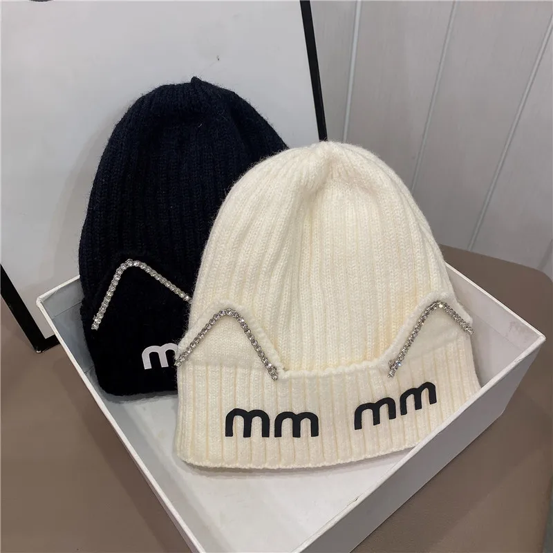Ins trend Women Wool knit beanie Girls Cute Rabbit Ear Skullies Rhinestone Skullcap Thick warm Plush Knitting hat CHEYI003
Ins trend Women Wool knit beanie Girls Cute Rabbit Ear Skullies Rhinestone Skullcap Thick warm Plush Knitting hat CHEYI003