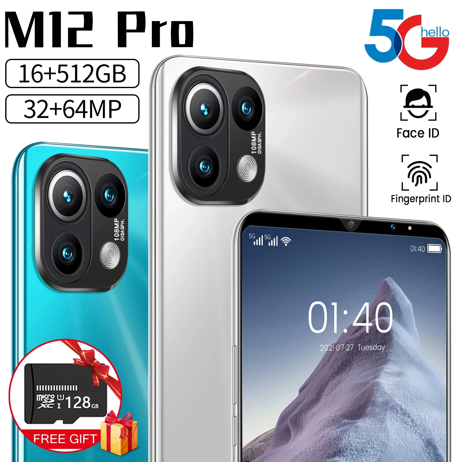 Hot Selling Xiao M12 Pro 16GB 512GB Android 11.0 Mobile Phone MTK6889 6.1Inch Global Version Dual SIM Card 32+64MP 6000mAh 5G
Hot Selling Xiao M12 Pro 16GB 512GB Android 11.0 Mobile Phone MTK6889 6.1Inch Global Version Dual SIM Card 32+64MP 6000mAh 5G