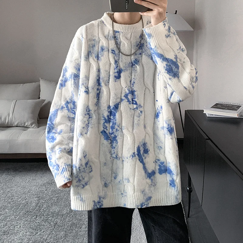 Autumn Winter Tie-dye Sweater Men Warm Fashion Retro Knitted Pullover Men Loose Casual Long-sleeved Sweater Mens Jumper Clothes
Autumn Winter Tie-dye Sweater Men Warm Fashion Retro Knitted Pullover Men Loose Casual Long-sleeved Sweater Mens Jumper Clothes