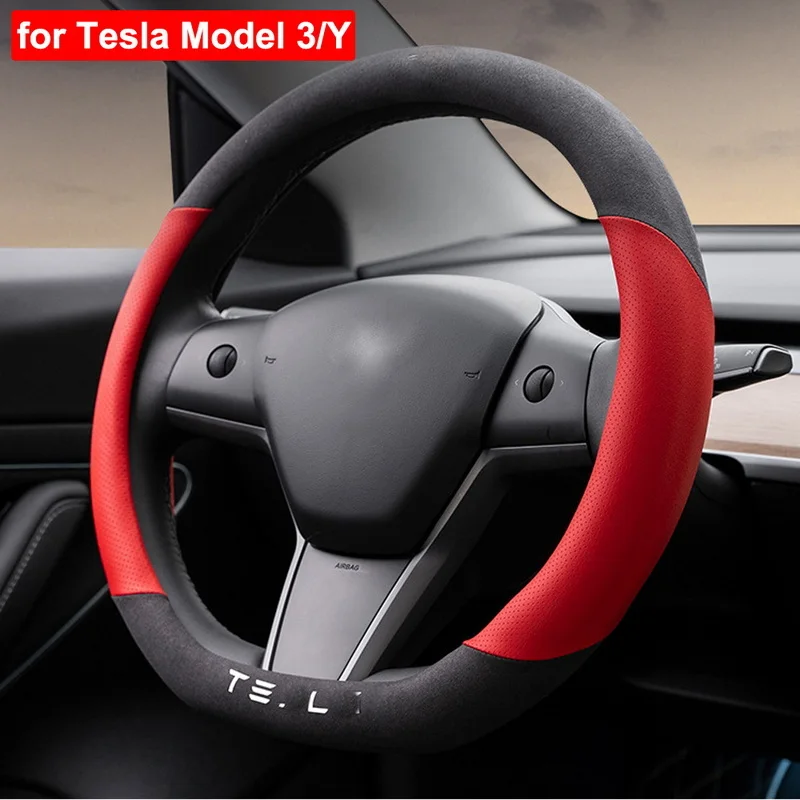 steering wheel cover leather protective cover For tesla mode 3/model y Steering wheel decoration accessories
steering wheel cover leather protective cover For tesla mode 3/model y Steering wheel decoration accessories