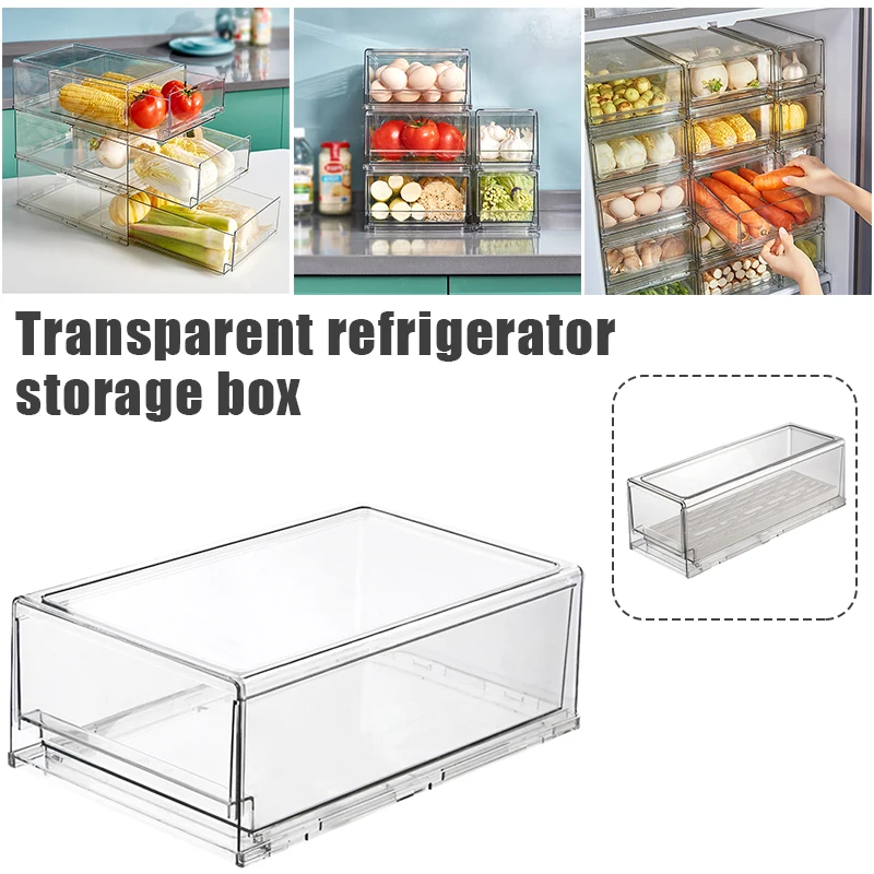 Clear Kitchen Refrigerator Organizer Bins with Lids Drawer Basket Container for Freezer Cabinet Food Vegetable Storage Box Rack
Clear Kitchen Refrigerator Organizer Bins with Lids Drawer Basket Container for Freezer Cabinet Food Vegetable Storage Box Rack