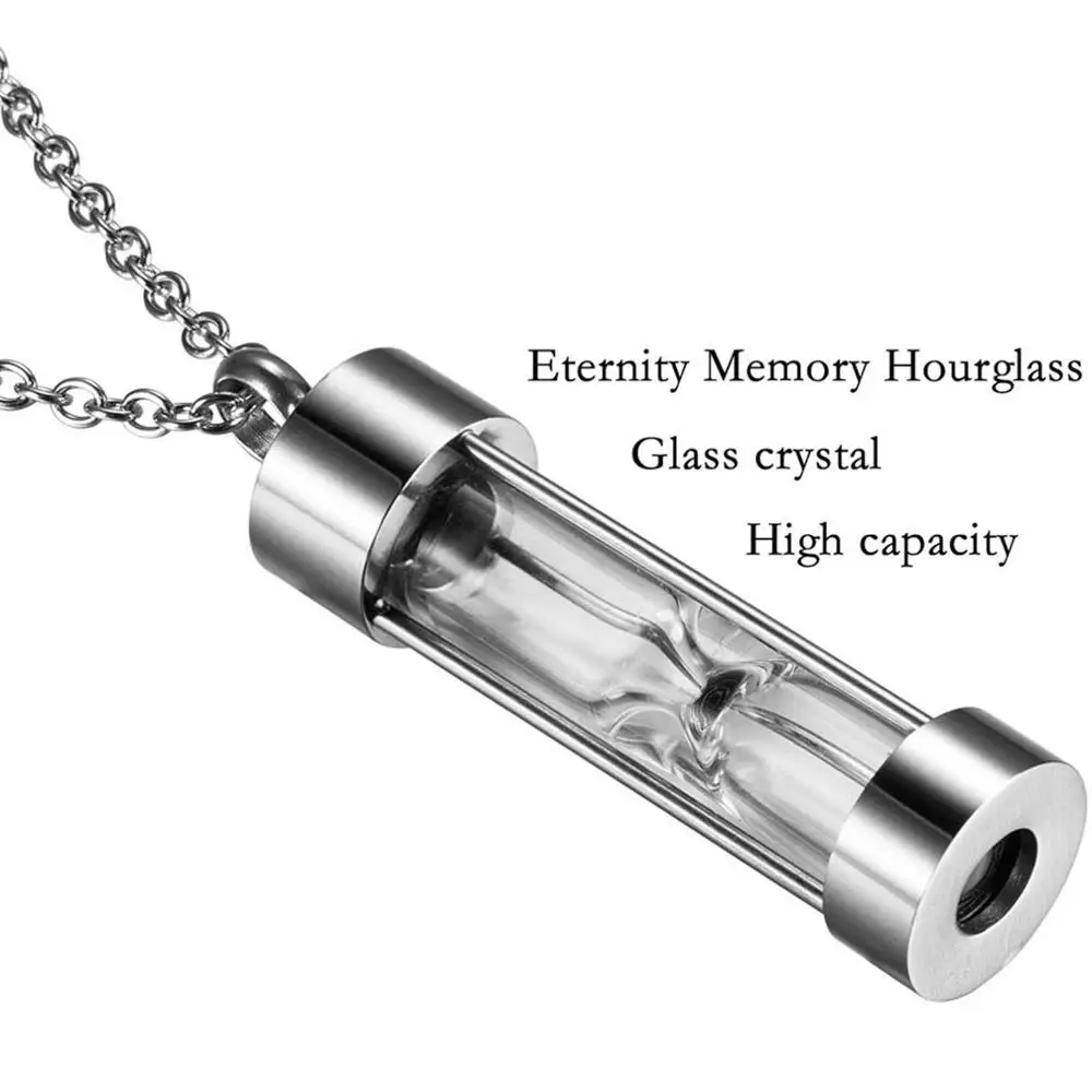 Eternal Hourglass Glass Cremation Jewelry Urn Necklace Memorial-Ashes Holder Keepsake | Украшения и аксессуары
