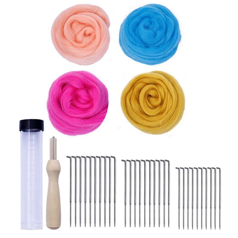 MIUSIE 36 шт. иглы для валяния комплект игла для валяния Шерсть-ровинг смешанные Размеры иглы 50 г волокна шерсти с бутылкой для начинающих DIY кук...
MIUSIE 36 шт. иглы для валяния комплект игла для валяния Шерсть-ровинг смешанные Размеры иглы 50 г волокна шерсти с бутылкой для начинающих DIY кук...