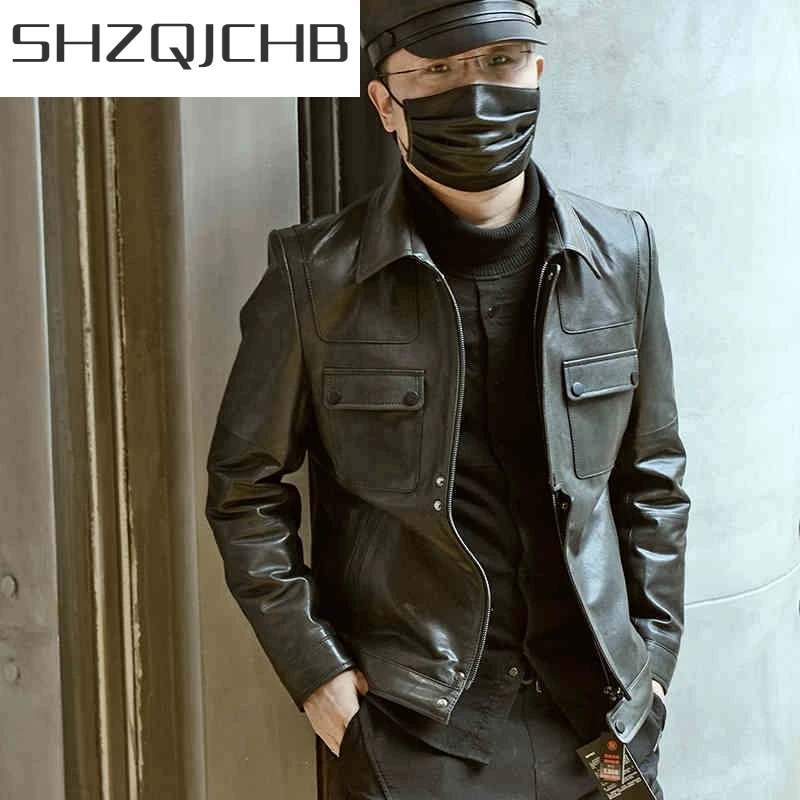 JCHB 2021 Business Genuine Leather Jacket Men Brand Casual Black Sheepskin Short Coats Plus Size 4XL Street Pocket Biker Jackets
JCHB 2021 Business Genuine Leather Jacket Men Brand Casual Black Sheepskin Short Coats Plus Size 4XL Street Pocket Biker Jackets