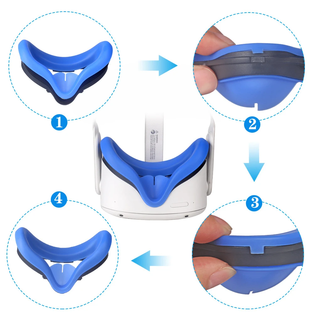 Face VR Headset Washable Gaming Accessories Soft Silicone Easy Install Portable Reusable Eye Cover Anti Sweat For Oculus Quest 2
Face VR Headset Washable Gaming Accessories Soft Silicone Easy Install Portable Reusable Eye Cover Anti Sweat For Oculus Quest 2