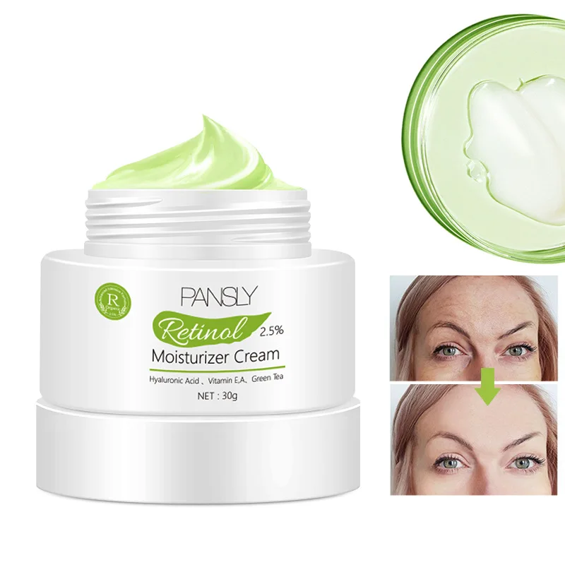 Pansly Vitamin E Collagen 2.5% Retinol Serum Anti Aging Wrinkles Acne Hyaluronic Acid Moisturizer Face Whitening Cream
