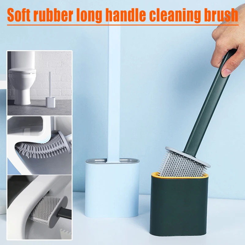 1PC Silicone Toilet Brush Soft Bristle Wall-mounted Bathroom Toilet Brush Holder Set Clean Tool Durable Thermoplastic Rubber
1PC Silicone Toilet Brush Soft Bristle Wall-mounted Bathroom Toilet Brush Holder Set Clean Tool Durable Thermoplastic Rubber