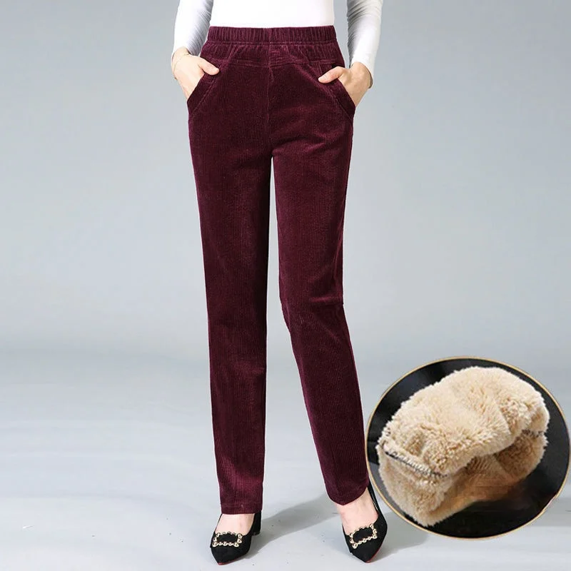Vintage Elastic Waist Corduroy Pants Plus Size Middle-aged Women Pant Loose Casual Trousers Female Bottoms Pantalon Mujer X411
Vintage Elastic Waist Corduroy Pants Plus Size Middle-aged Women Pant Loose Casual Trousers Female Bottoms Pantalon Mujer X411