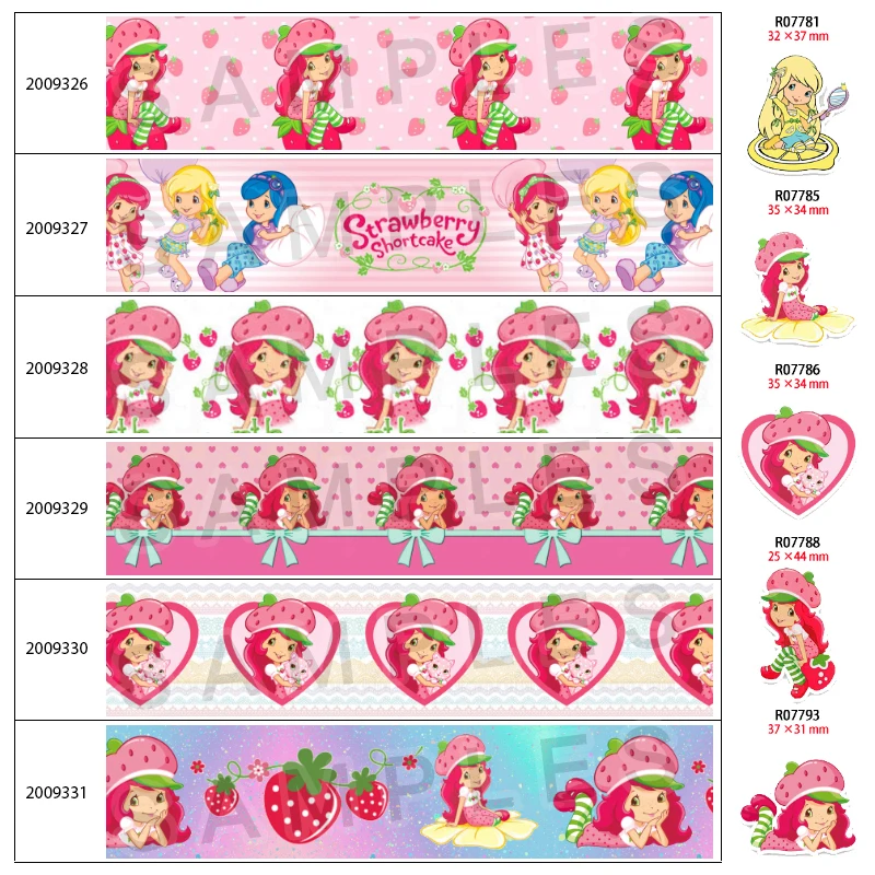 Grosgrain/Satin Ribbon New Strawberry Girl Character Printed 5 Yards for DIY Hair Bows Handmade Materials Resin 200932
Grosgrain/Satin Ribbon New Strawberry Girl Character Printed 5 Yards for DIY Hair Bows Handmade Materials Resin 200932