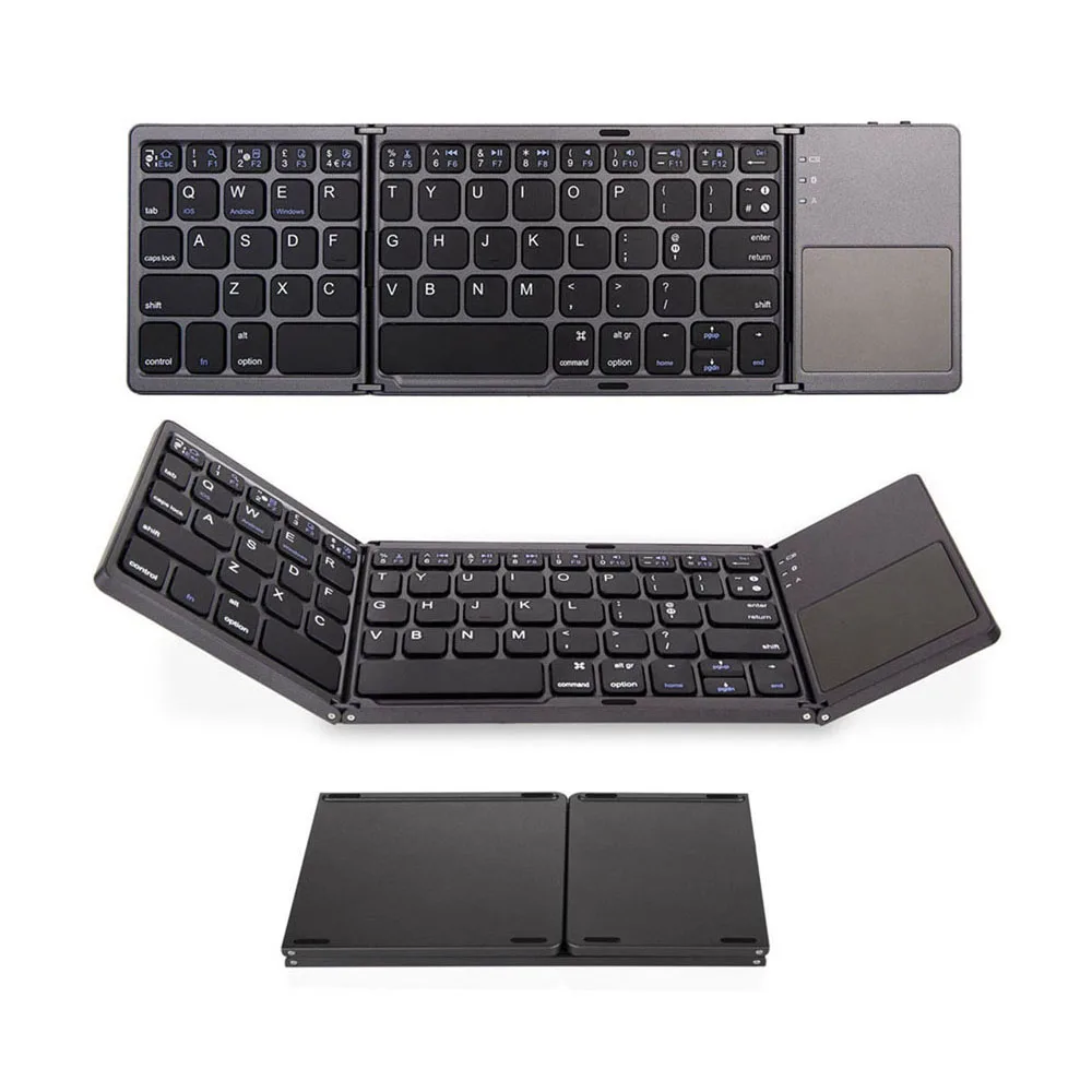 Bluetooth Foldable Wireless keyboard Rechargeable keyboard and mouse with Touchpad for Windows,Android,ios Tablet ipad Phone BT
Bluetooth Foldable Wireless keyboard Rechargeable keyboard and mouse with Touchpad for Windows,Android,ios Tablet ipad Phone BT