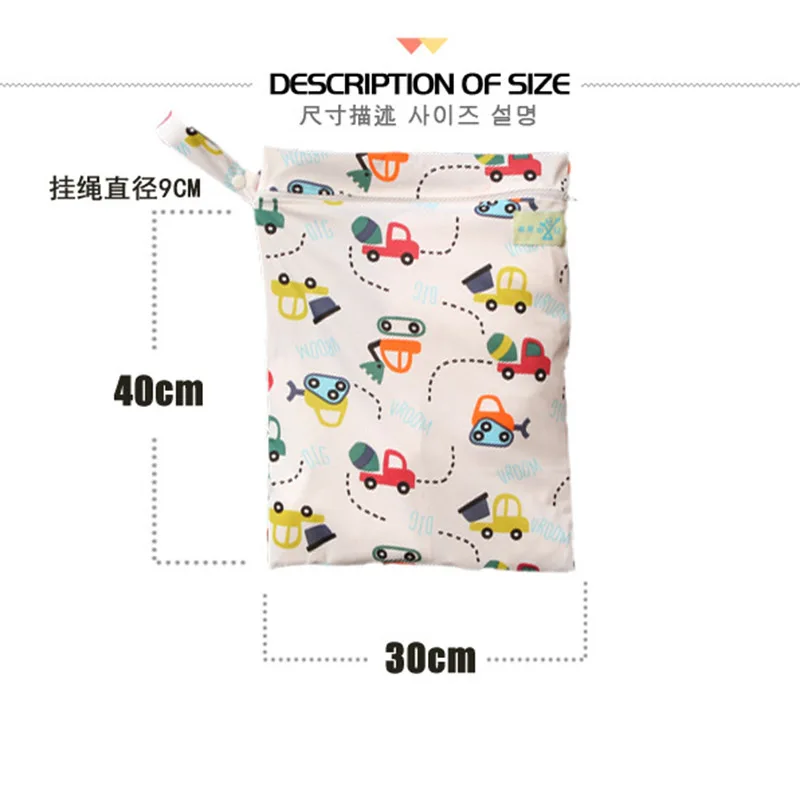Baby 30*40cm Diaper Bag Infant Waterproof Reusable Wet Dry Bag Print Pocket Nappy Bag Travel Single Layer Diaper Bag with Zipper
Baby 30*40cm Diaper Bag Infant Waterproof Reusable Wet Dry Bag Print Pocket Nappy Bag Travel Single Layer Diaper Bag with Zipper