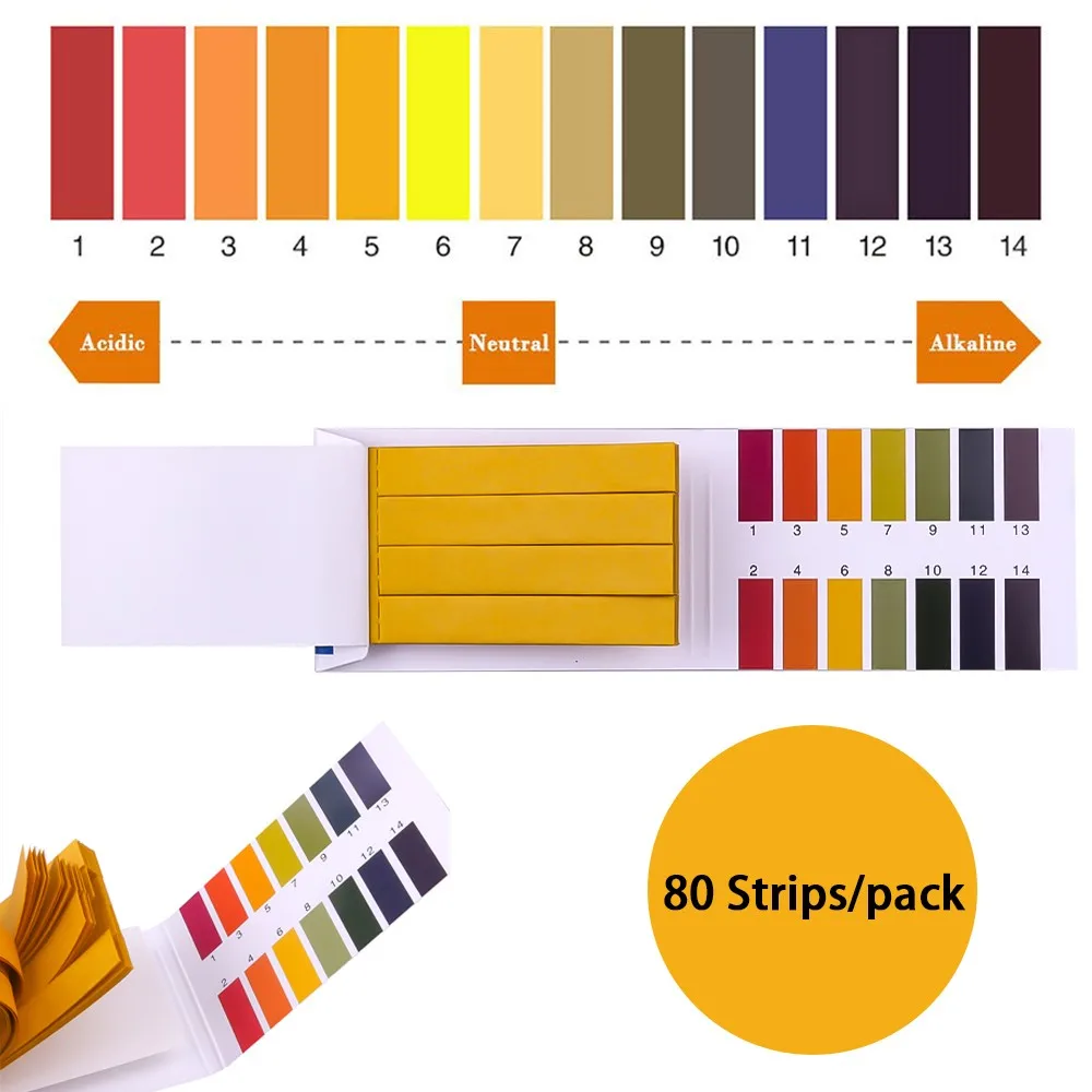 80x PH Indicator Test Strips 1-14 Laboratory Paper Litmus Tester Urine Saliva Acidity Test Strips With Control Card Fast Ship
80x PH Indicator Test Strips 1-14 Laboratory Paper Litmus Tester Urine Saliva Acidity Test Strips With Control Card Fast Ship