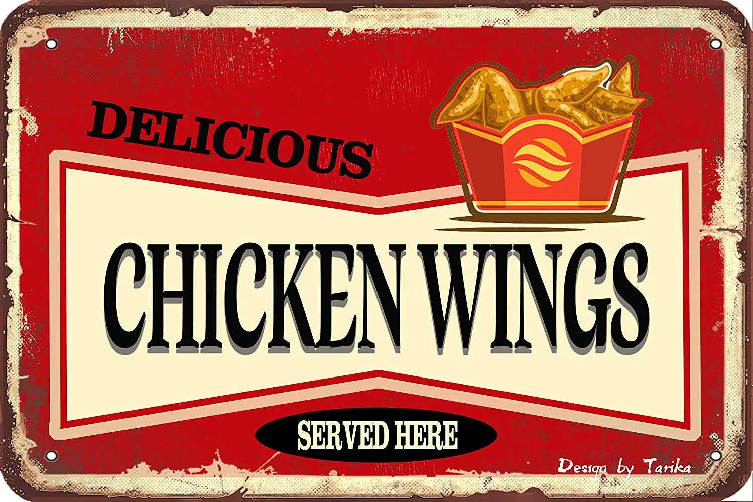 Chicken Wings 20X30 cm Retro Look Tin Decoration Poster Sign for Home Kitchen Bathroom Farm Garden Garage Wall Decor
Chicken Wings 20X30 cm Retro Look Tin Decoration Poster Sign for Home Kitchen Bathroom Farm Garden Garage Wall Decor