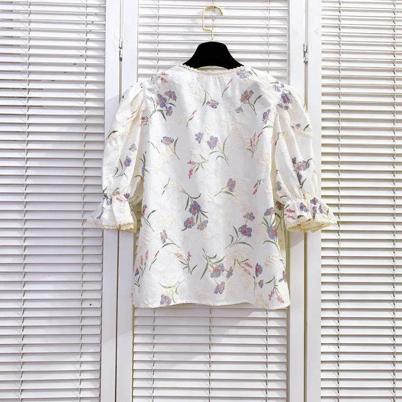 2021 Summer New Vintage Floral Print Shirt Square Collar Off-Shoulder Loose Blusas Mujer Puff Sleeves Blouse Top Women-blouses
2021 Summer New Vintage Floral Print Shirt Square Collar Off-Shoulder Loose Blusas Mujer Puff Sleeves Blouse Top Women-blouses