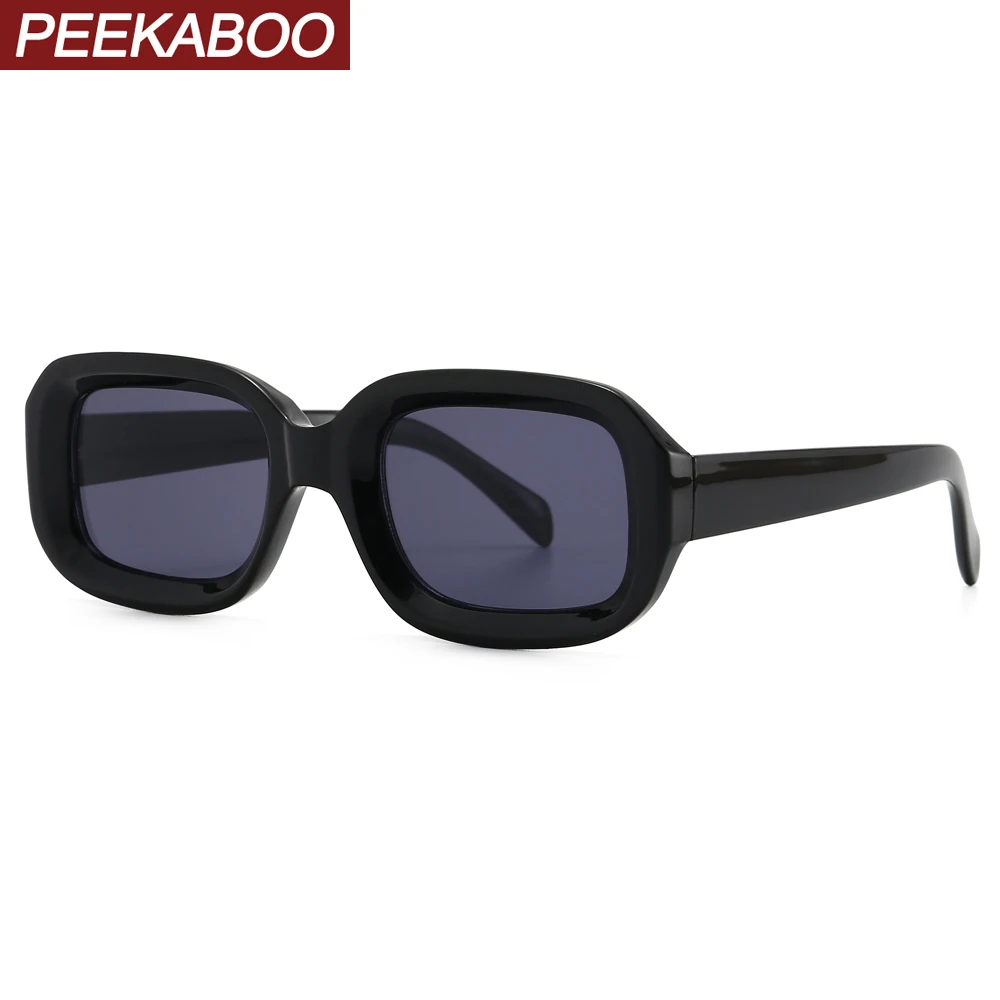 Солнцезащитные очки Peekaboo uv400 для мужчин и женщин маленькие квадратные черные