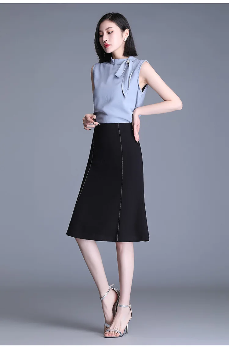 Chiffon Fishtail Skirt Spring Autumn Women High Waist Slim Casual Black Bodycon Skirts Office Lady Elegant Chic Work Formal 1724
Chiffon Fishtail Skirt Spring Autumn Women High Waist Slim Casual Black Bodycon Skirts Office Lady Elegant Chic Work Formal 1724