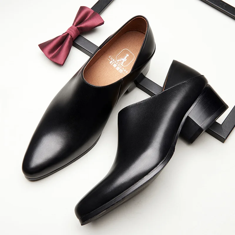 2019 new men's formal leather shoes, Korean fashion, pointed leather shoes, men's leather, one piece of high-rise men's shoes
2019 new men's formal leather shoes, Korean fashion, pointed leather shoes, men's leather, one piece of high-rise men's shoes