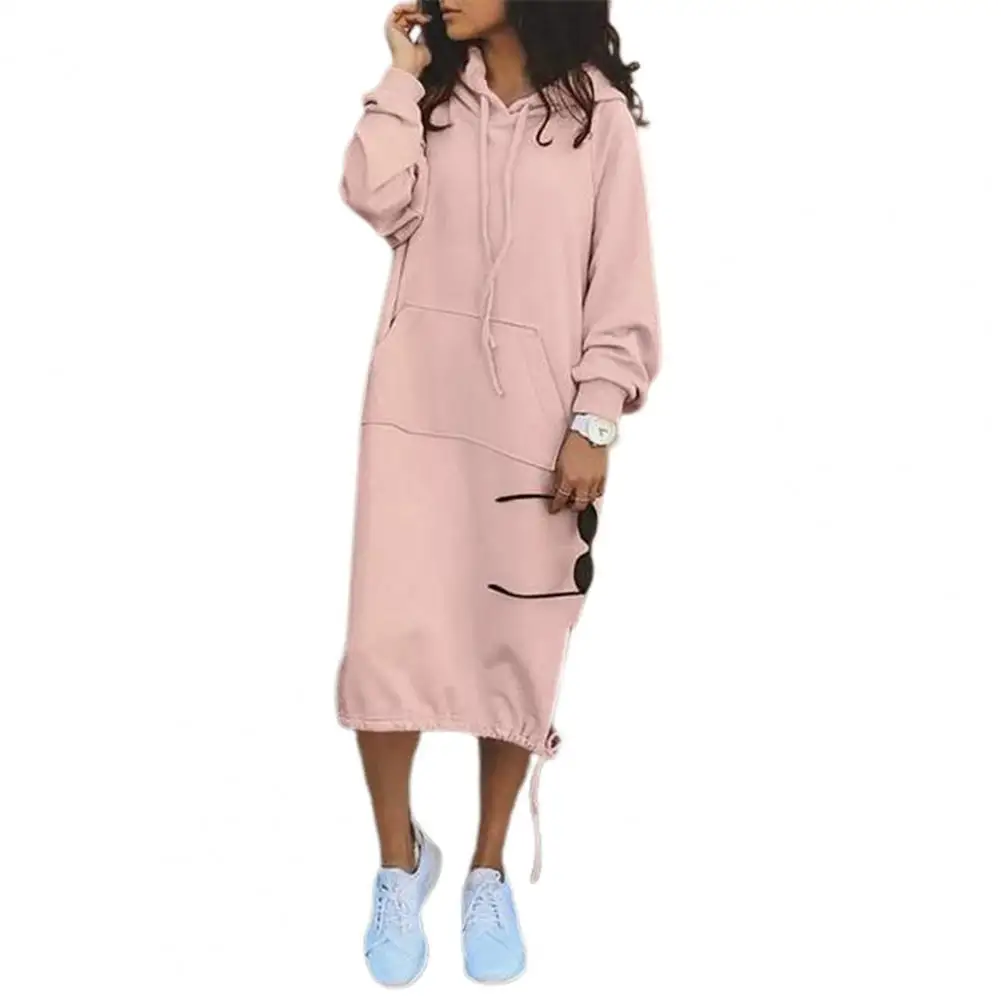 2021 Women Hooded Dress Solid Color Side Split Autumn Winter Long Sleeve Large Pocket Sweatshirt Hoodie Streetwear
2021 Women Hooded Dress Solid Color Side Split Autumn Winter Long Sleeve Large Pocket Sweatshirt Hoodie Streetwear