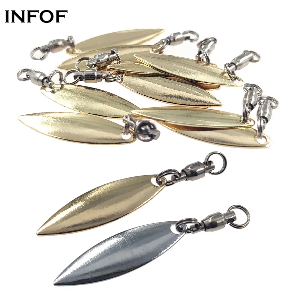 INFOF 10 штук Willowleaf Spinner лезвия + шариковый подшипник шарнирные соединения с