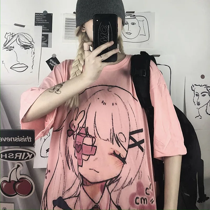 2021 Women's New Japanese Anime Cartoon Half Sleeve Top Lori Loose Short Sleeve T-Shirt Women Summer Hip Cover
2021 Women's New Japanese Anime Cartoon Half Sleeve Top Lori Loose Short Sleeve T-Shirt Women Summer Hip Cover