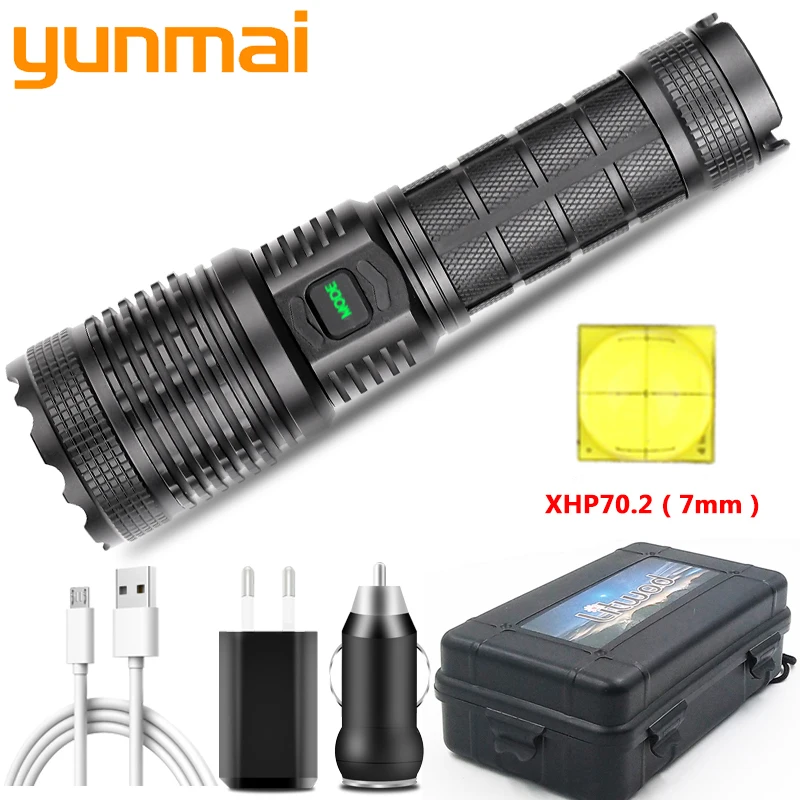 XHP70.2 4 Cores Powerful LED Flashlight USB Rechargeable Mobile Power Battery Flashlight Aluminum Zoomable Waterproof Lantern
XHP70.2 4 Cores Powerful LED Flashlight USB Rechargeable Mobile Power Battery Flashlight Aluminum Zoomable Waterproof Lantern
