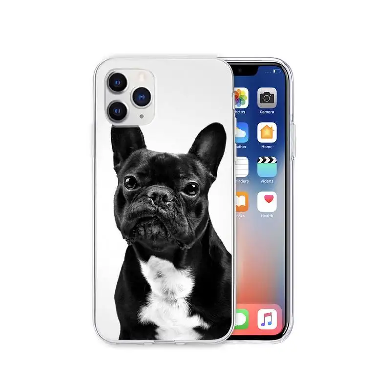 Чехол для телефона с изображением французского бульдога собаки IPhone 12 11 Pro Max Xs X Xr 7