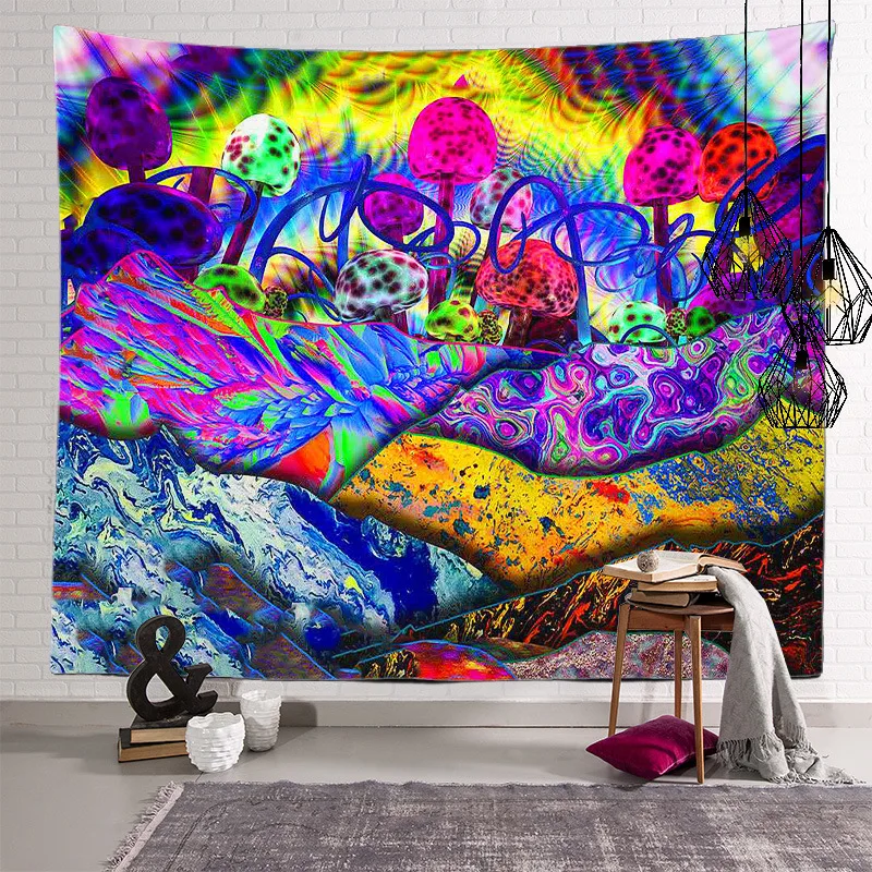 Mushroom Mandala Tapestry Headboard Wall Art Bedspread Dorm Tapestry for Living Room Bedroom Home Decor 
Mushroom Mandala Tapestry Headboard Wall Art Bedspread Dorm Tapestry for Living Room Bedroom Home Decor