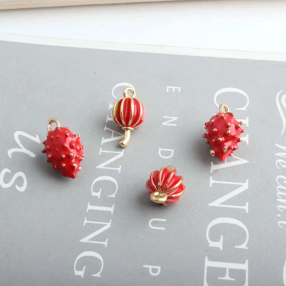 10pcs Enamel Charm Strawberry and Lantern Enamel Charms Gold Color Tone Zinc Alloy Bracelet Earring Pendants
10pcs Enamel Charm Strawberry and Lantern Enamel Charms Gold Color Tone Zinc Alloy Bracelet Earring Pendants