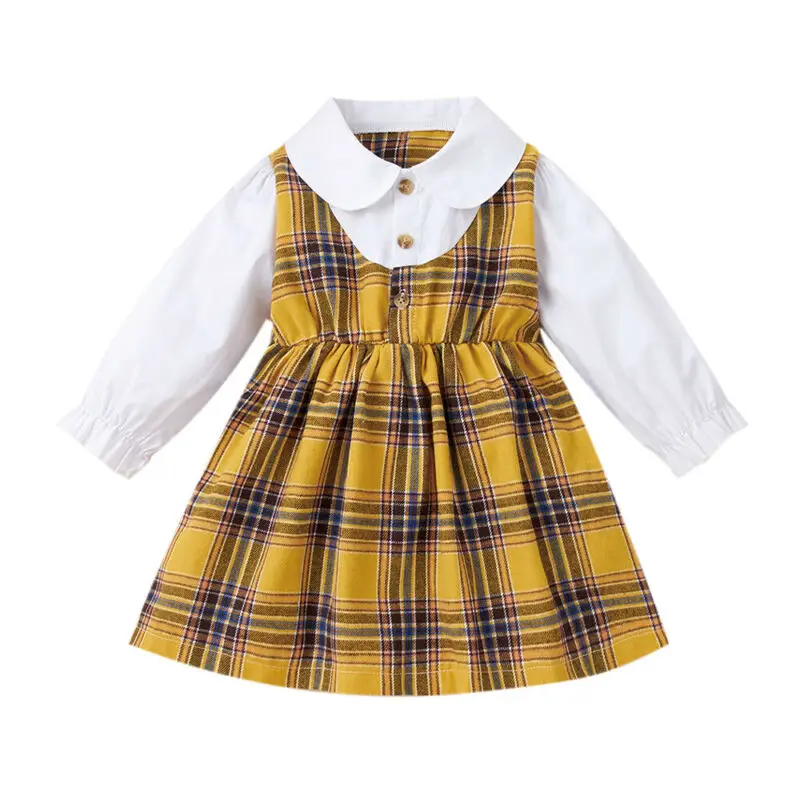 Kids Baby Girls Long Sleeve Plaid Printed Patchwork Doll Collar Ruffle Dress Casual Baggy Jumper Short Dresses
Kids Baby Girls Long Sleeve Plaid Printed Patchwork Doll Collar Ruffle Dress Casual Baggy Jumper Short Dresses