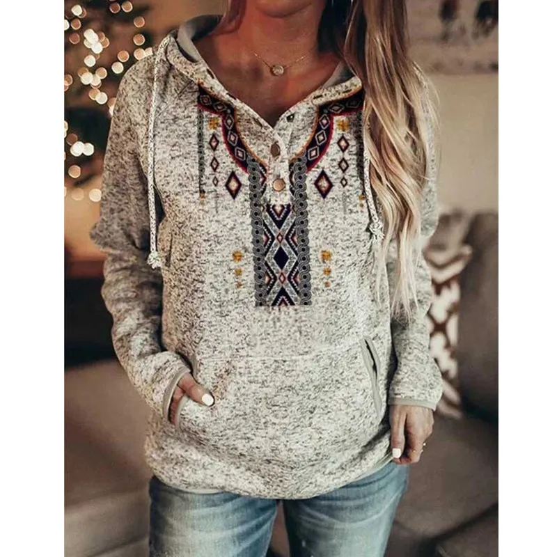 Женская Лоскутная Толстовка с принтом, Осенний пуловер с капюшоном на пуговицах и на завязках, зимняя Толстовка Harajuku с длинным рукавом 
Женская Лоскутная Толстовка с принтом, Осенний пуловер с капюшоном на пуговицах и на завязках, зимняя Толстовка Harajuku с длинным рукавом