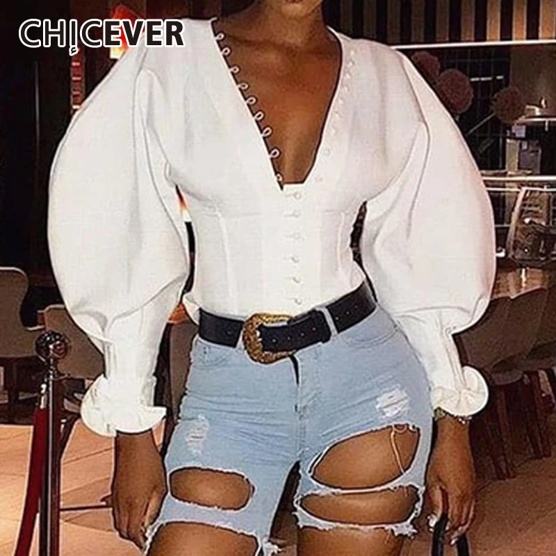CHICEVER, белые блузки для женщин, v-образный вырез, фонарь, длинный рукав, тонкий, элегантный, минимализм, повседневные рубашки для женщин, 2021, ос...
CHICEVER, белые блузки для женщин, v-образный вырез, фонарь, длинный рукав, тонкий, элегантный, минимализм, повседневные рубашки для женщин, 2021, ос...